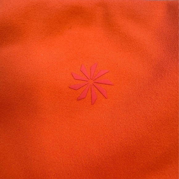 ATHLETA Women Ultimate Stash Pocket 7" Short Size XS Orange EUC Sporty Athletic - Picture 4 of 9
